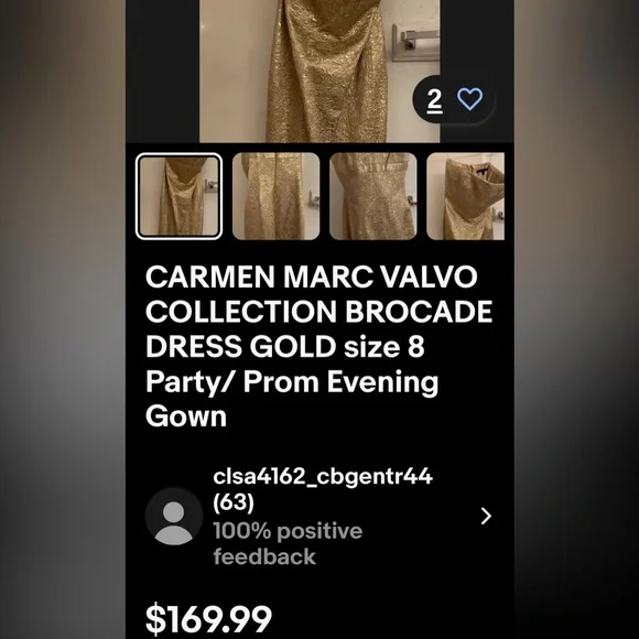 CARMEN MARC
VALVO Sparkly Strapless Dress 10 - Picture 10 of 11